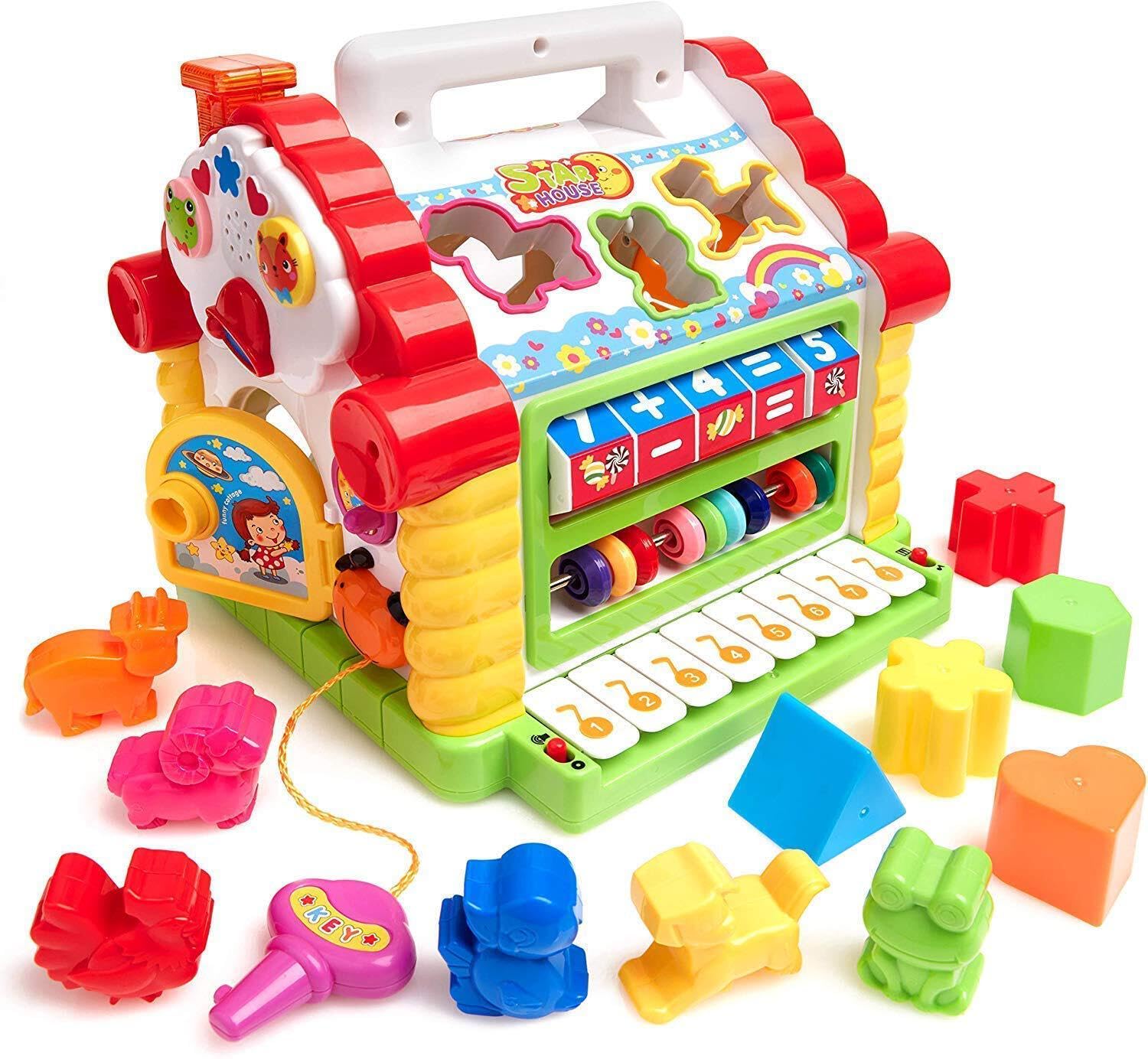 Babygleam Cube Play Center Early Educational Toys for Toddlers, Multi-Activity Baby House with Shape Sorter, Musical Piano, Activity Blocks, Counting Math Beads for Kids(Multicolor) (B0CJFCPQ8L) Amazon Price History, Amazon Price Tracker