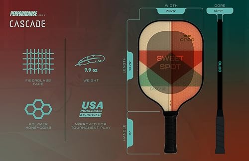 Vista 9 de Orca Pickleball Paddles, Performance Series Pickleball Paddles Designed for Control and Precision, USA Pickleball Approved
