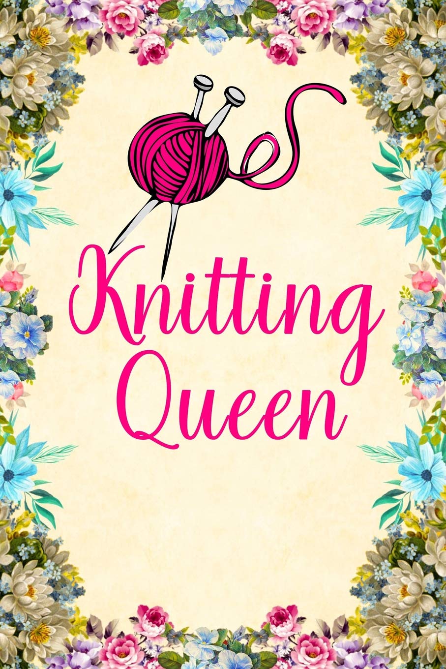 Knitting Queen: Notebook to Write in for Mother's Day, Mother's day Knitting gifts, Knitting journal, Knitting notebook, Knitting mom gifts