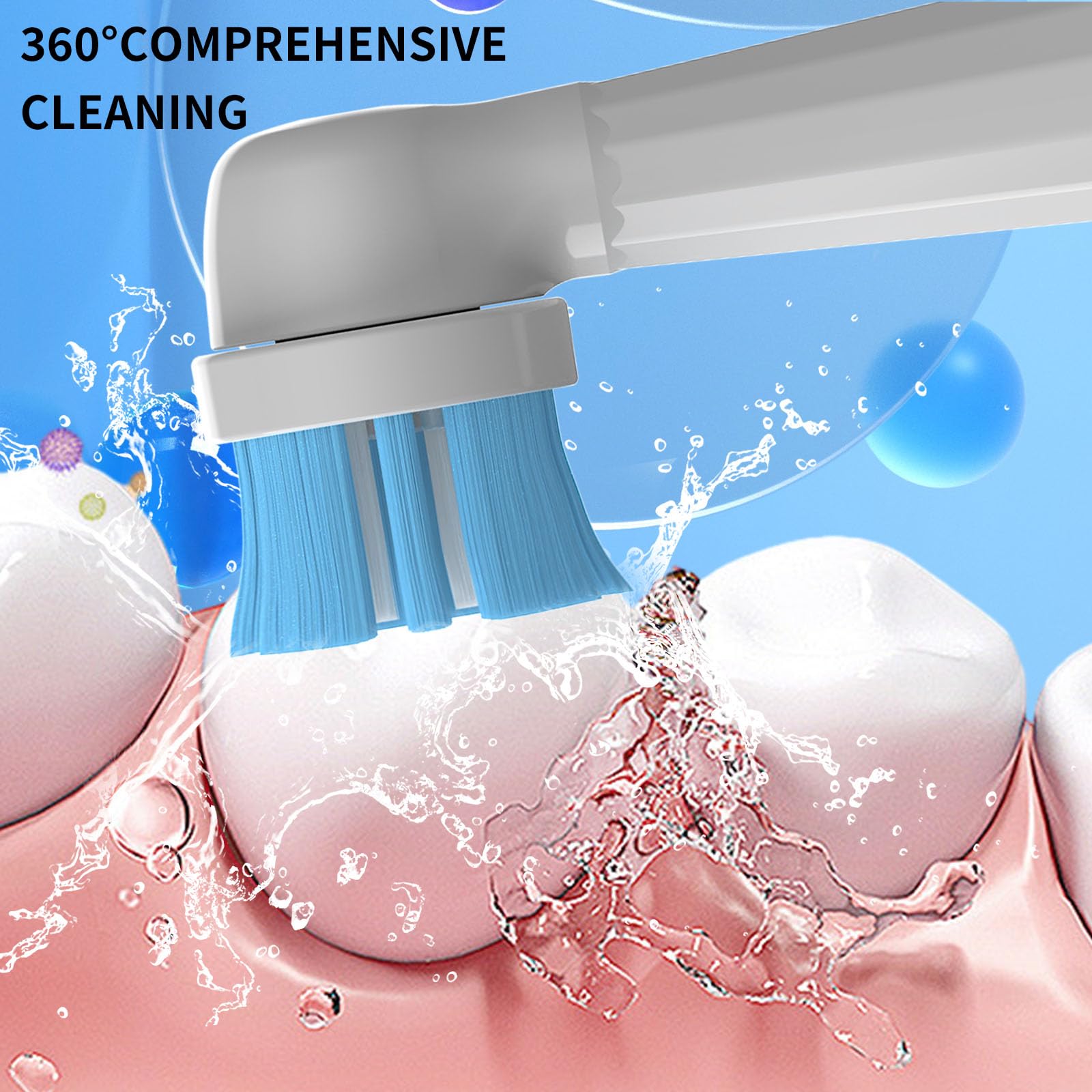 Ersatz-Zahnbürstenkopf kompatibel mit Oral B IO, Ersatzköpfe für Oral B IO 3 4 5 6 7 7G 8 9 10 Serie elektrische Zahnbürsten, Schwarz, 12 Stück