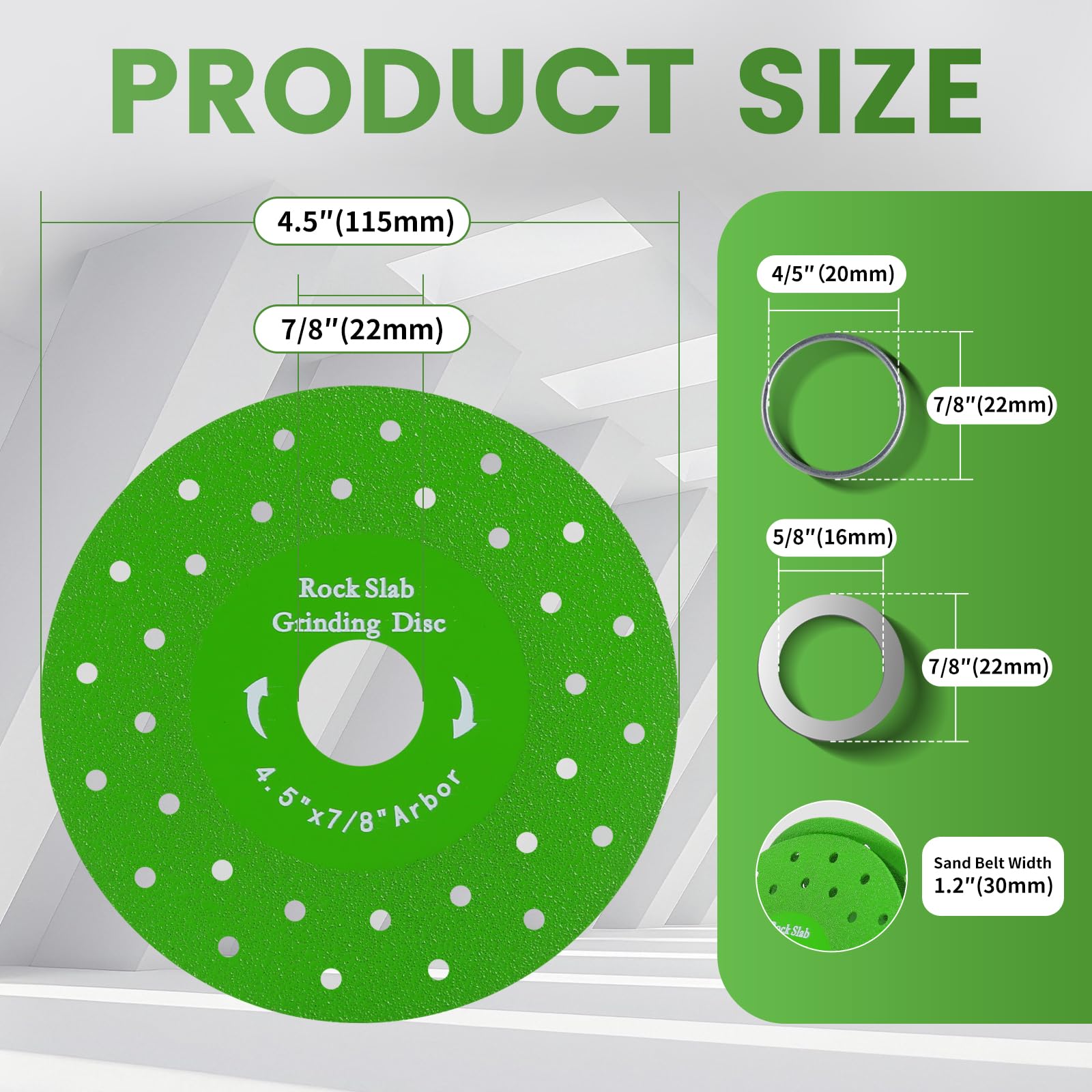 Rock Slab Grinding Discs - 3 Pcs for Angle Grinder -4