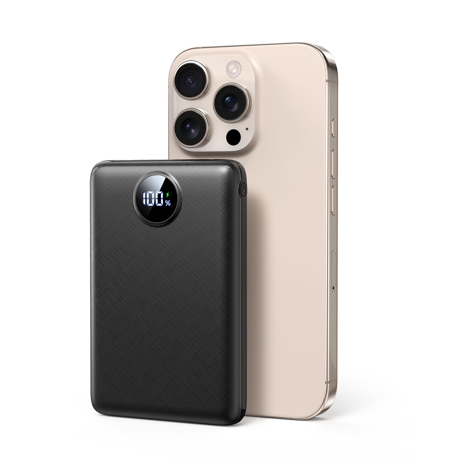 Power Bank 20000mAh, 22,5W Mini USB-C mit PD 3.0, QC 3.0 & LED | USB-C Ein- und Ausgang in kompaktem Format; externer Akku für iPhone 17/16/15 Serie, Samsung, iPad und mehr