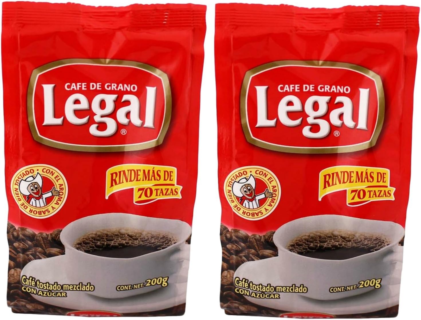 Cafe Legal Mexican Ground Coffee 7 Ounces (Pack of 2) - Cafe Legal Mexicano (Pack of 2)