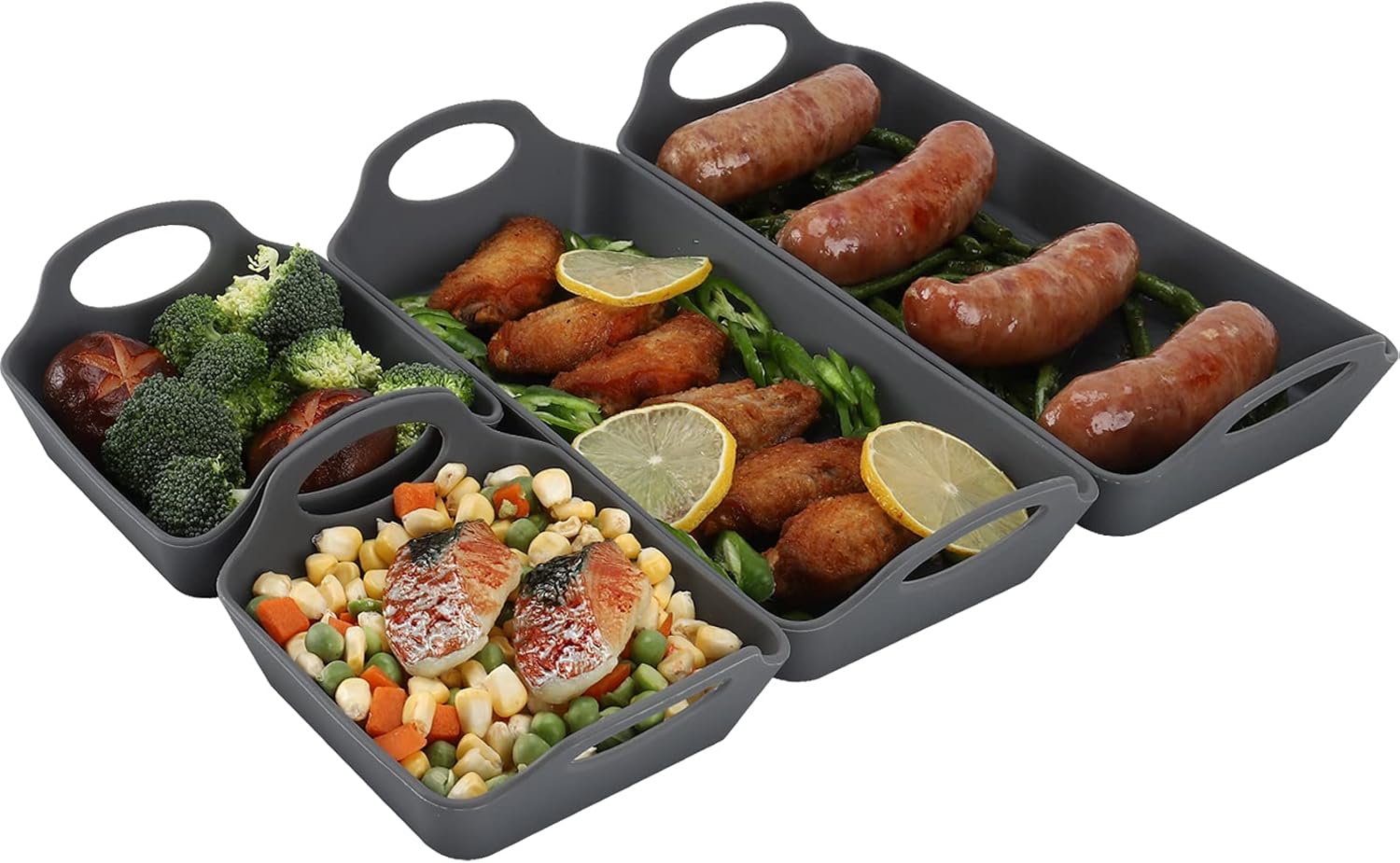 Silicone Nonstick Baking Sheet Pan Dividers with Heatproof Handles
