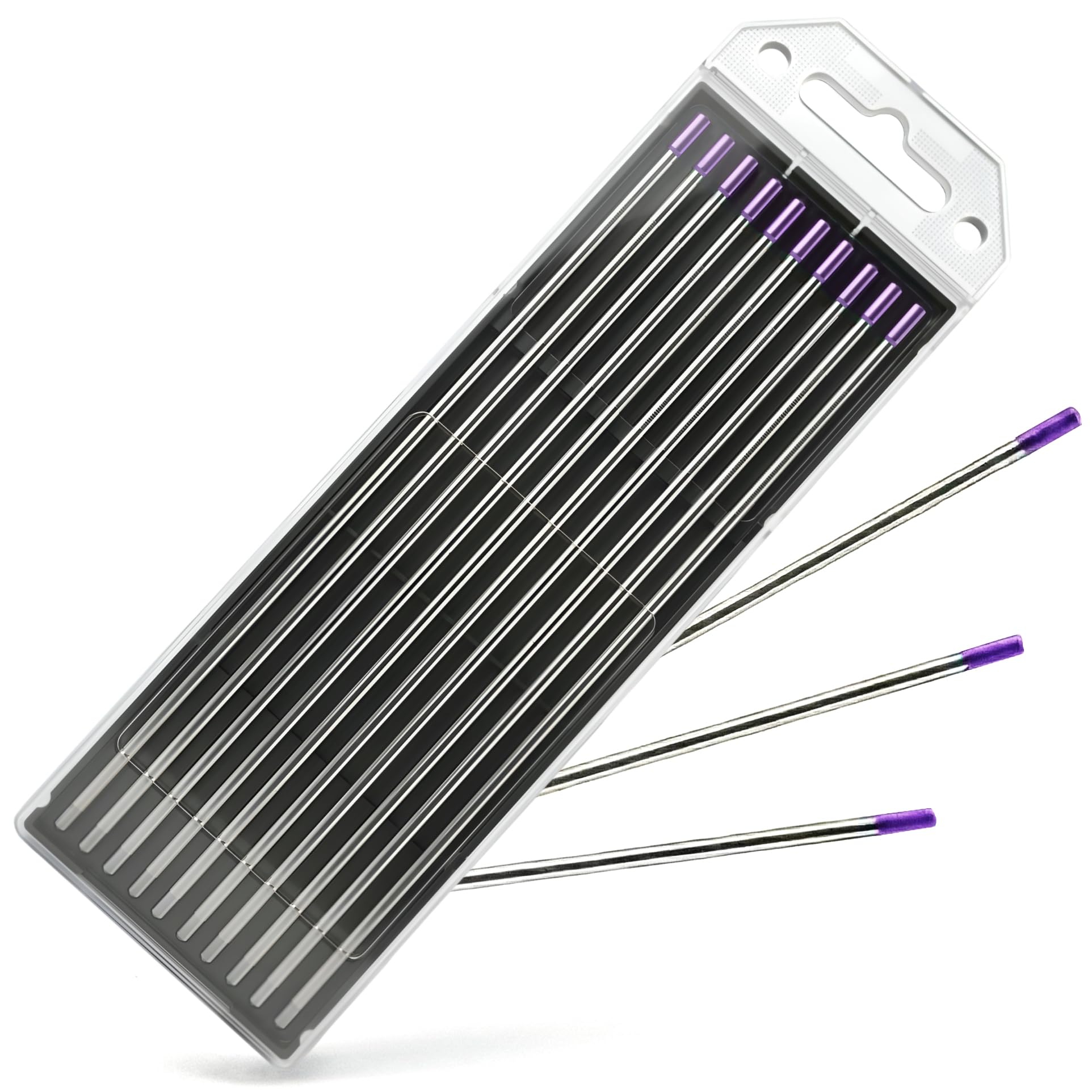 WIG Juego de electrodos de tungsteno (10 unidades) – Electrodos de soldadura de tungsteno para soldadura TIG AC DC – Electrodo de tungsteno para soldadura de acero inoxidable y aluminio dorado, azul