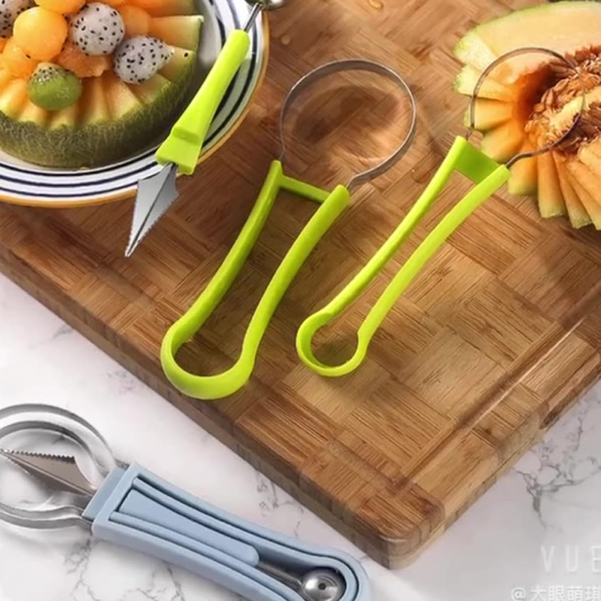 Stainless Steel Fruit Scooper Melon Baller for Kiwi Watermelon