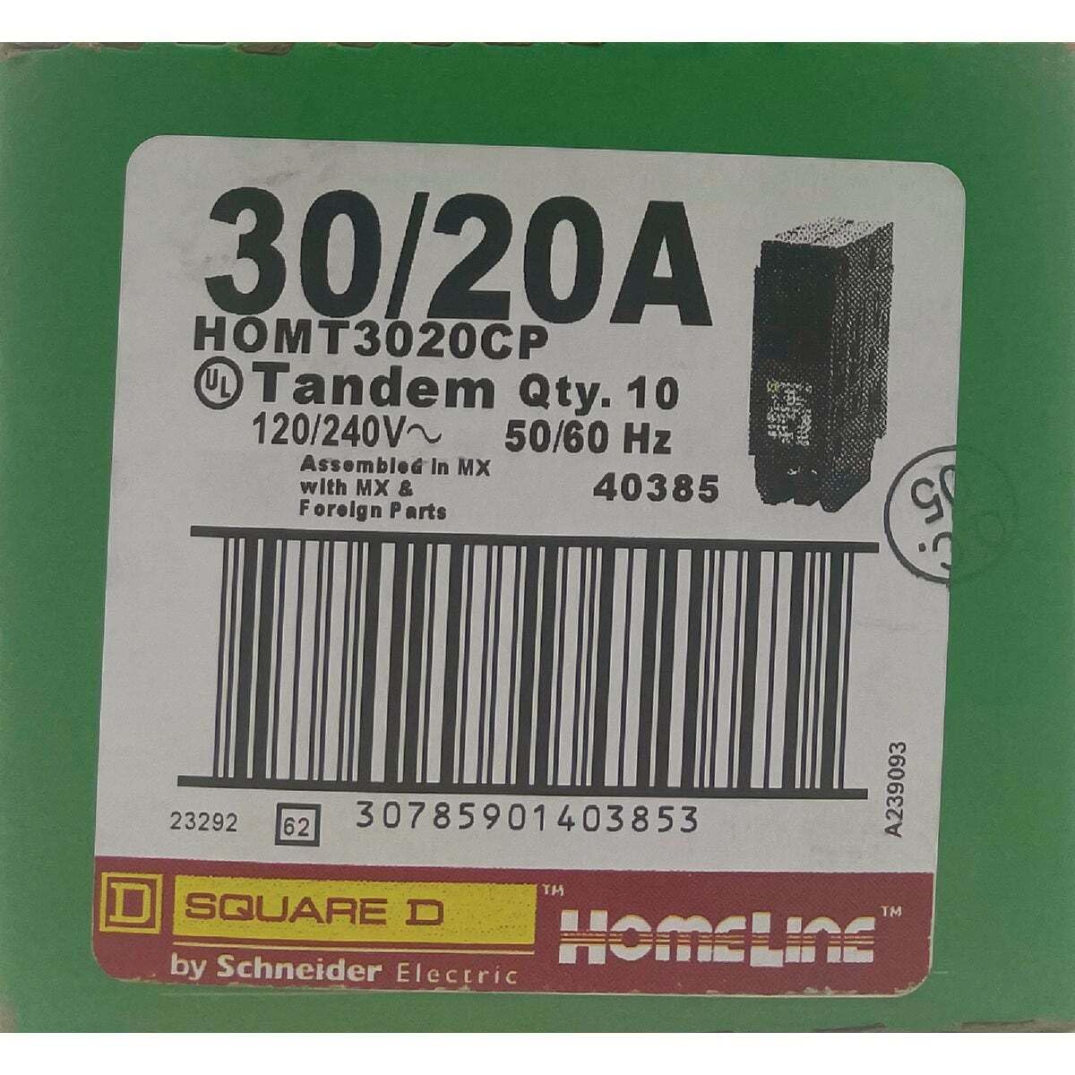 Square D - HOMT3020CP Homeline 1-30-Amp 1-20-Amp Single-Pole Tandem Circuit Breaker — Amazon image 5