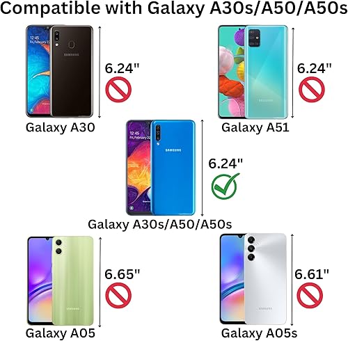 Miniatura 2 de Compatible con Samsung Galaxy A50 o A50s - Carcasa de gel de silicona líquida suave para teléfono celular, funda trasera básica (verde azulado)