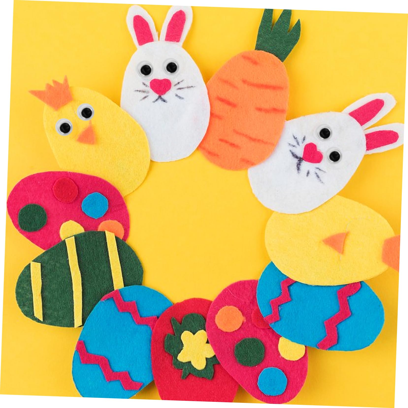 KONTONTY 400pcs Plastic Wiggle Eyes Stickers Adhesive Eyes for Crafts Dolls Stuffed Animals