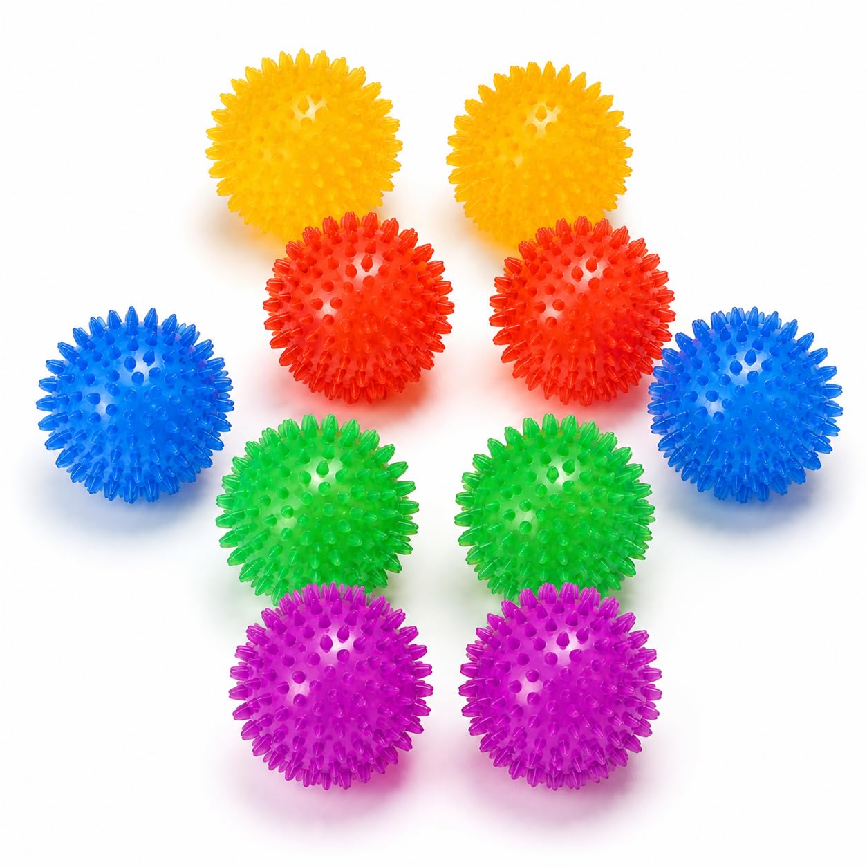JBLJDWD 10 Pack Dog Balls Squeaky Dog Ball For Fetch Play Interactive Pet Exercise Indoor Outdoor Water Float Bouncy Surface Gentle On Gums Lightweight Durable Easy Clean Non Stick For Energetic Dogs
