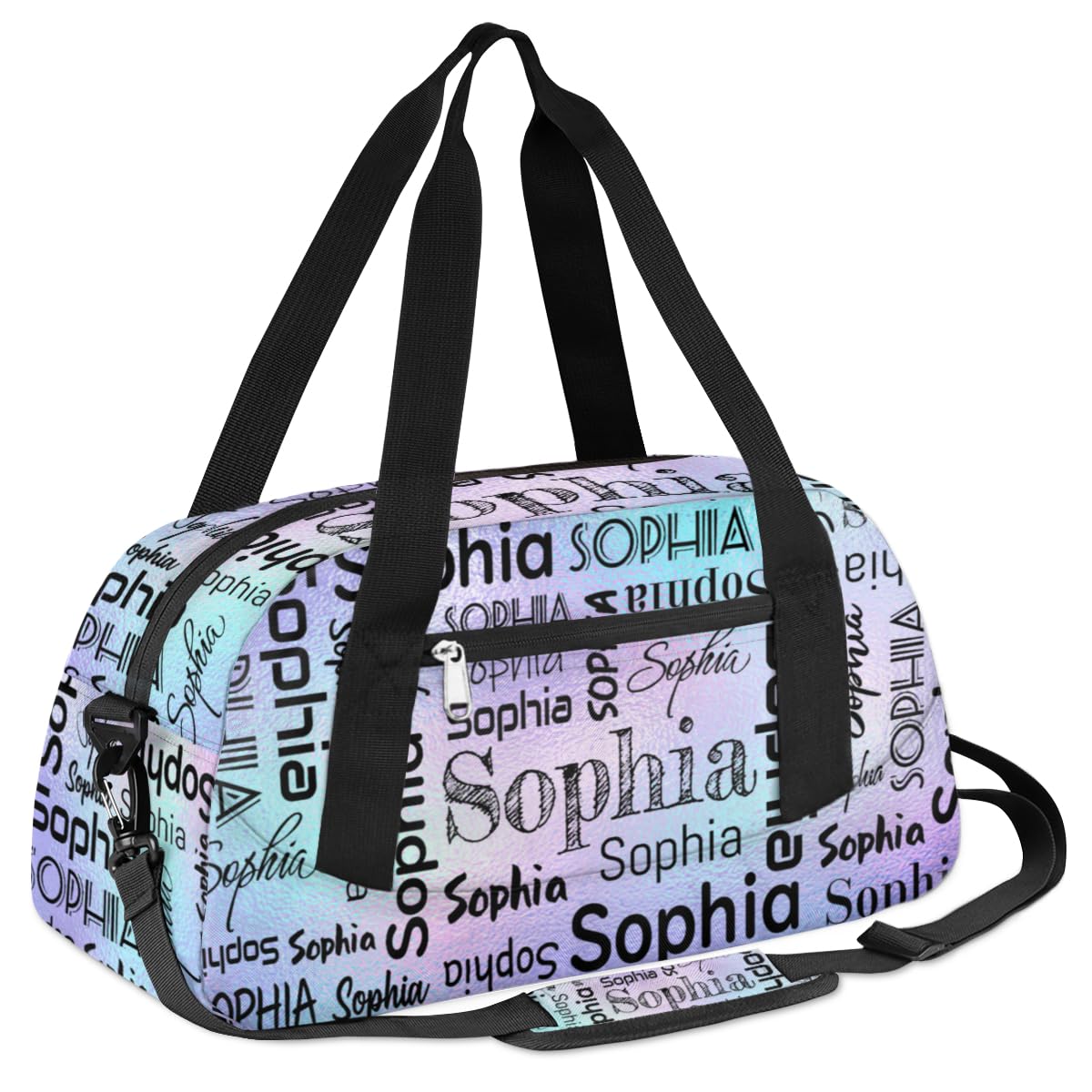 CNNINGYI Personalized Dance Bag Girls Gymnastics Bag Kids Sleepover Weekender Travel Carry On Tote Bag