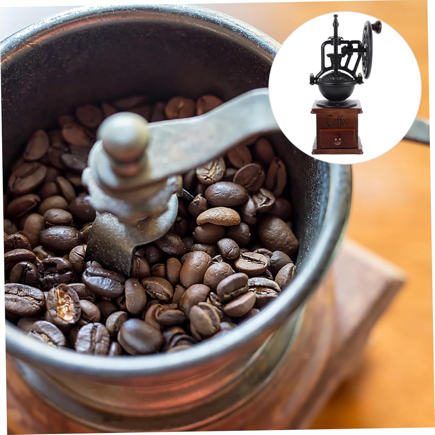 BESTOYARD 1pc Coffee Iron Ferris Wheel Hand Crank Office, 26X9.5CM, 8MHSSG0637L493185ROAS