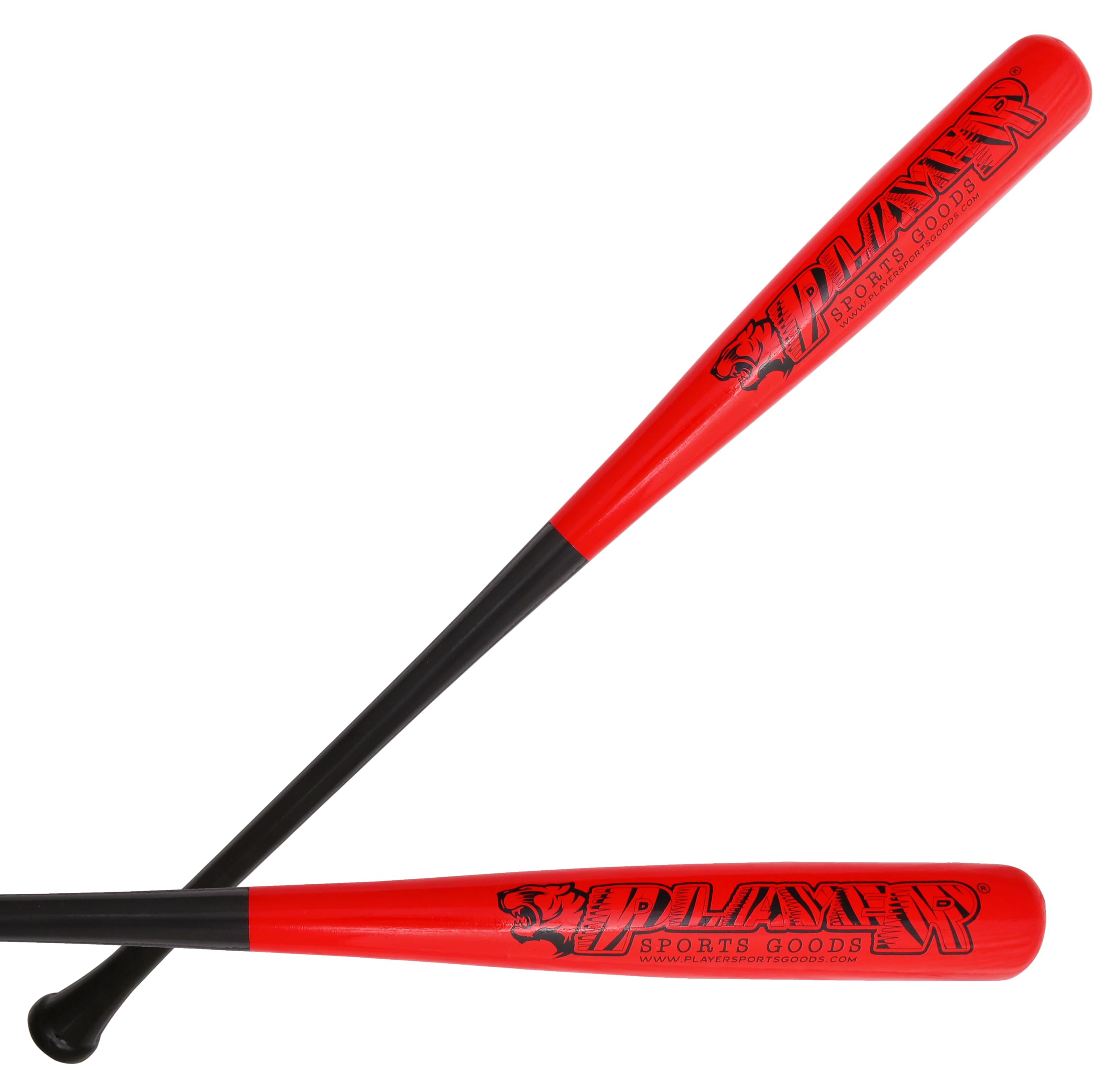PSG C243 - Bate de béisbol de madera de arce profesional para adultos, jugadores jóvenes y profesionales para ligas en tamaño 33 pulgadas/-3 onzas, negro y rojo