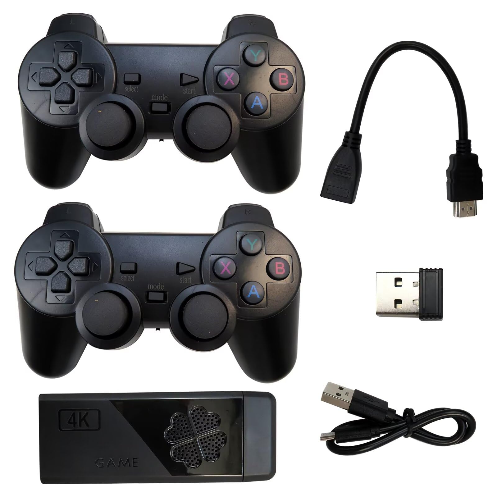 2025 NEW 4K HD Video Game Console Game Stick 4k 10000 Games 2.4G Double Wireless Controller Retro TV Game Stick