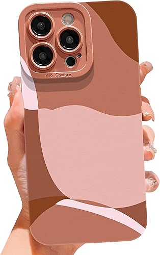 YKCZL Funda compatible con iPhone 15 Pro Max de 6.7 pulgadas, bonito patrón de corazón pintado con diseño de corazón, lente de cámara completa,