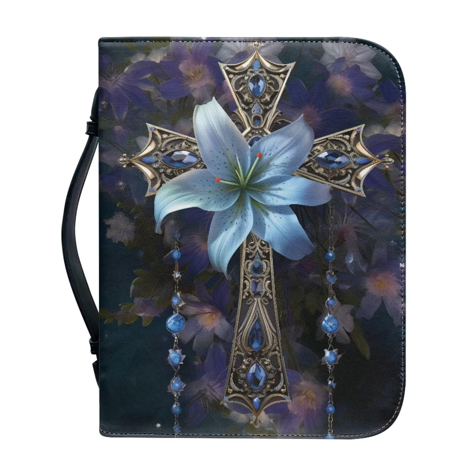 Leather Bible Bags for AdultsAesthetic Bible Cover Accessory Bible Study Kit Storage Bag Case for Women Bible Bag