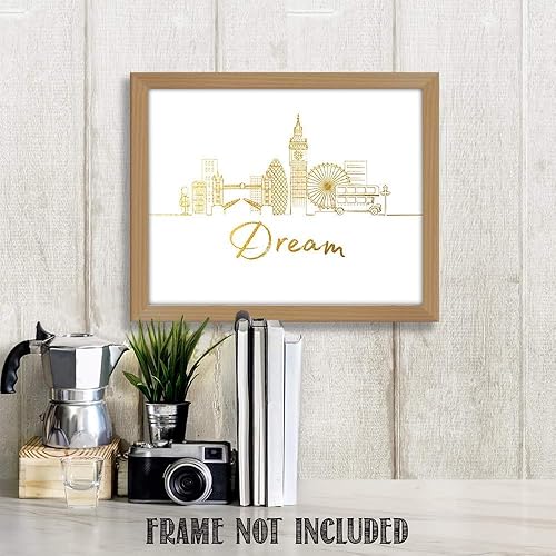 Vista 205 de París Skyline - Decoración de pared para sala de estar, arte de pared en blanco y negro, cuadros de pared de horizonte europeo para sala de estar