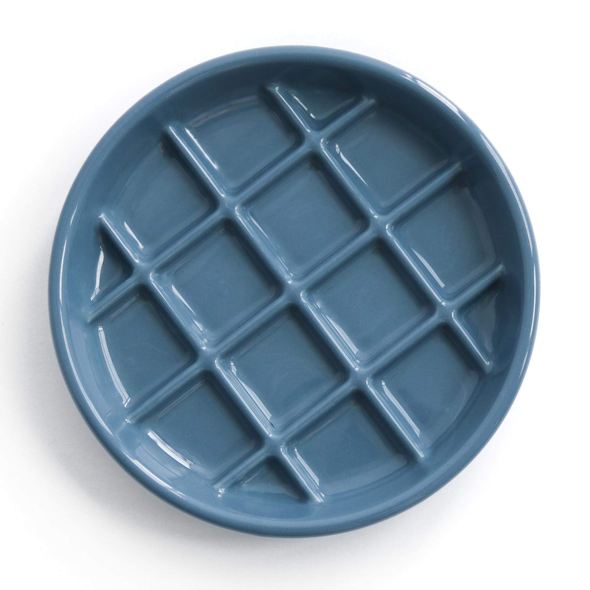 Ceramic Slow Feeder Cat Bowl - 0.5 Cups Whisker-Friendly - Anti-Vomiting Puzzle Feeder for Cats and Small Dogs, Interactive Slow Feed Bowl for Fast