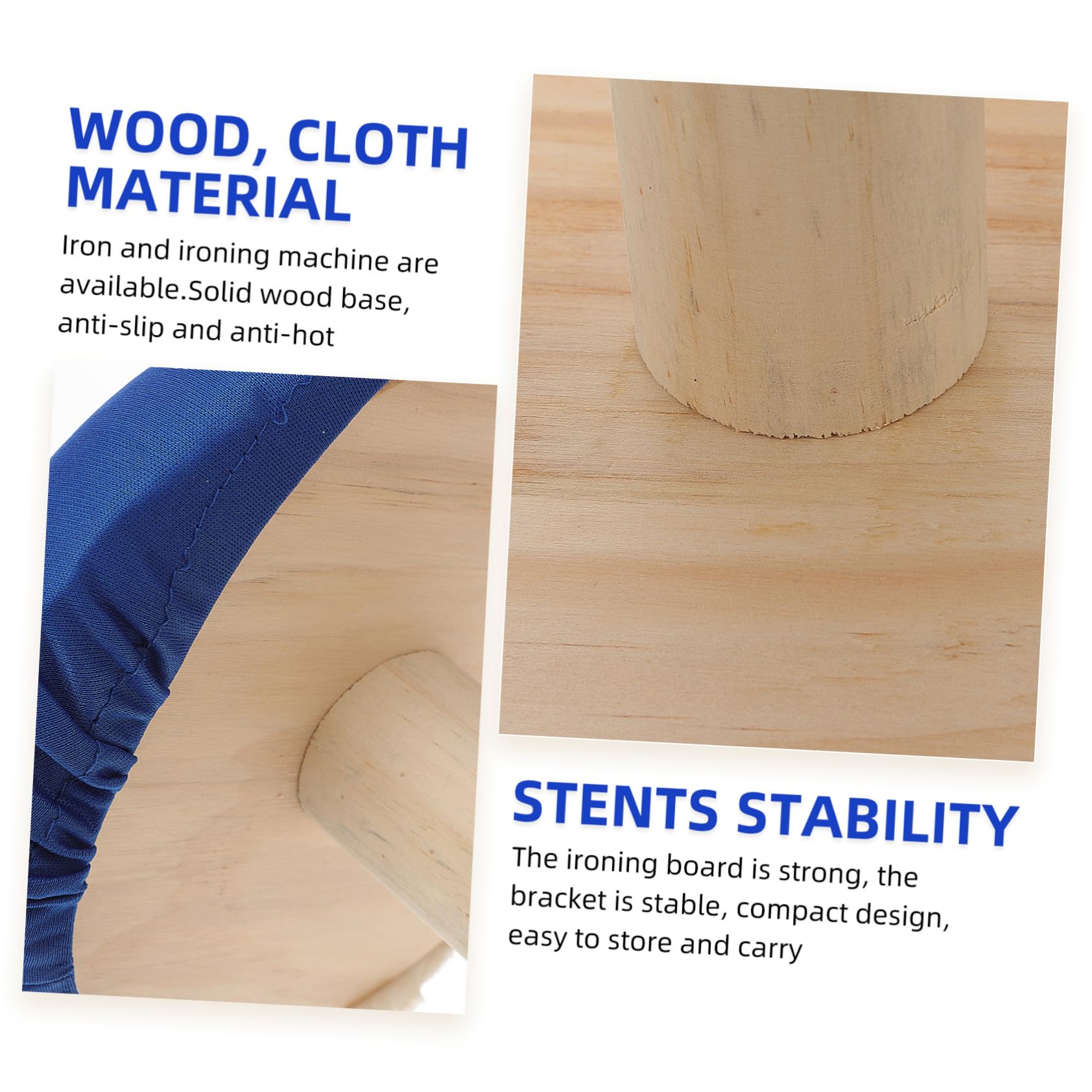 Tabla de Planchar de Sobremesa de Madera Funda Acolchada para Camisas