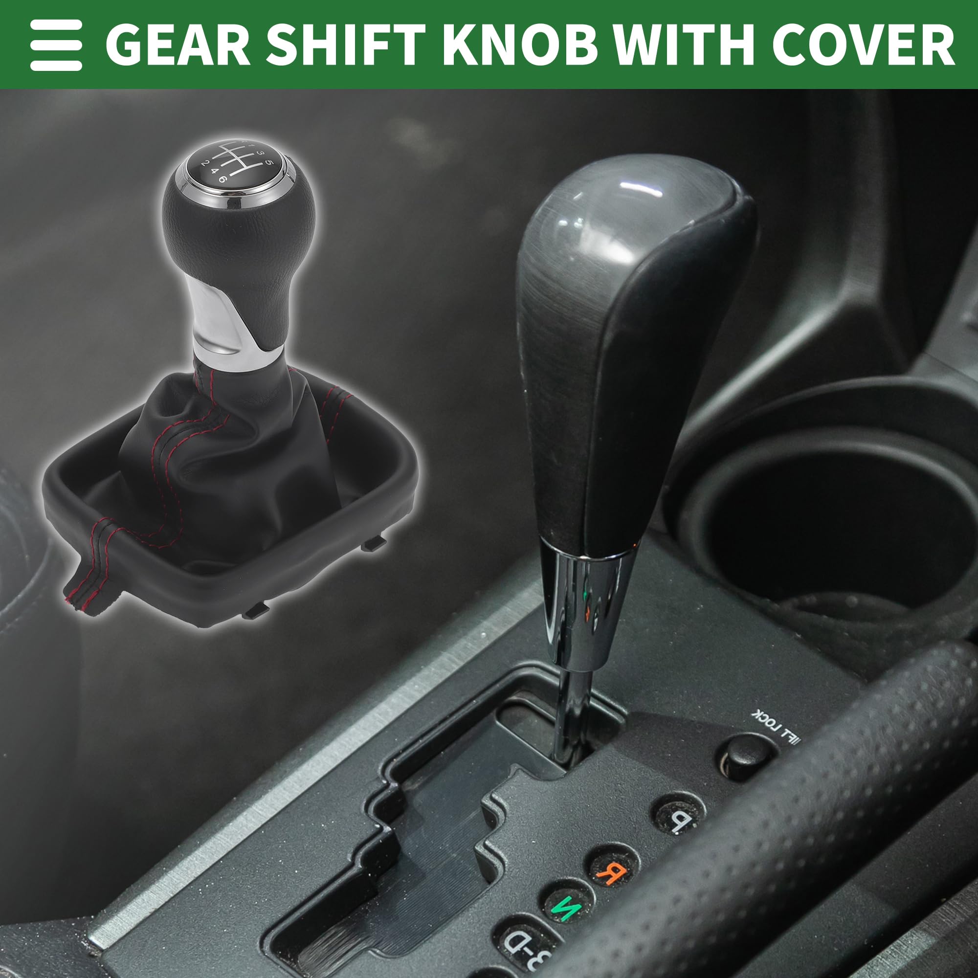 Partuto Pomello del cambio manuale a 5 velocità con copertura