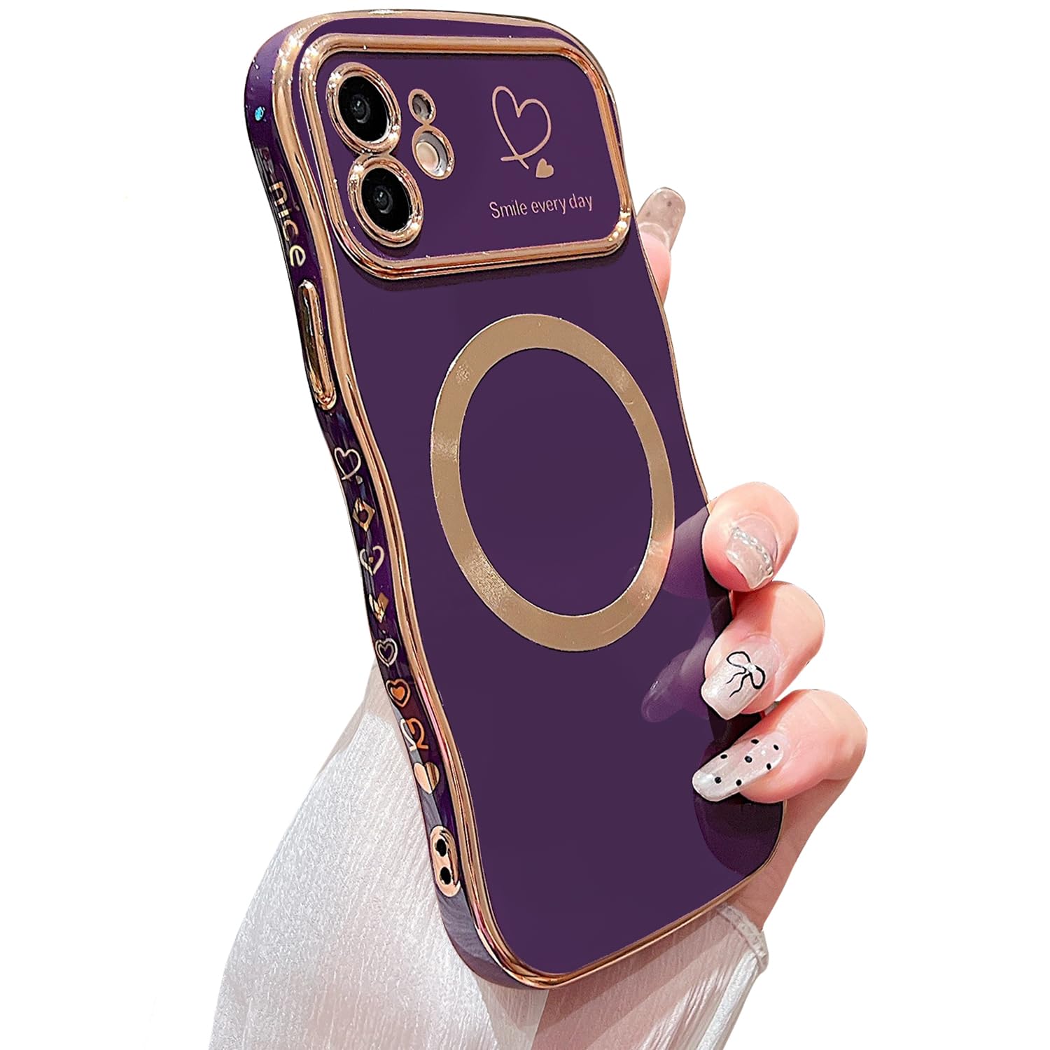 Coque iPhone 15 Pro Max antichoc rose vague MagSafe