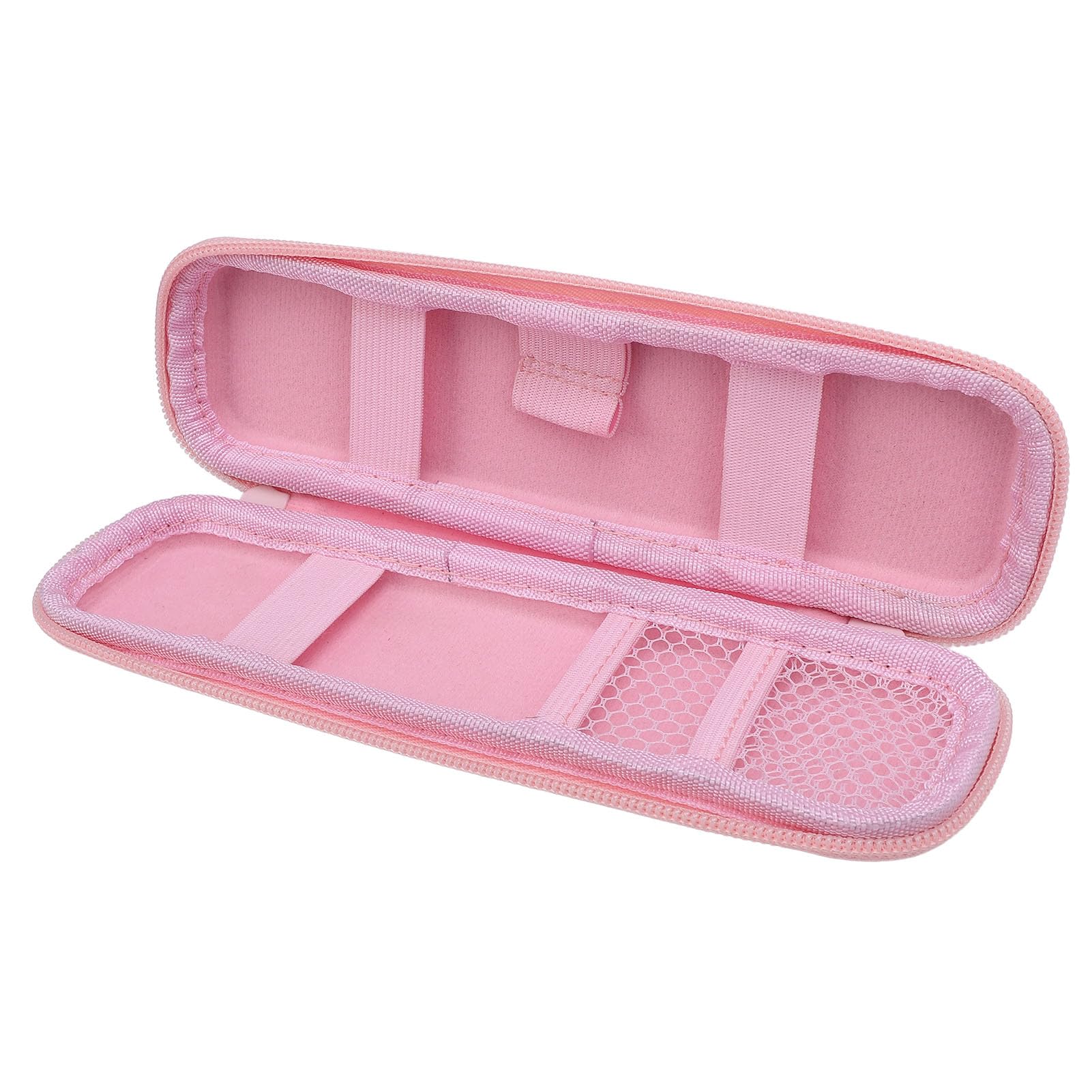 EVA Small Pencil Case, Hard Shell Zipper Pouch for School Office Supplies Pens, Data Cables, Organizer Makeup Bag (Rosa)