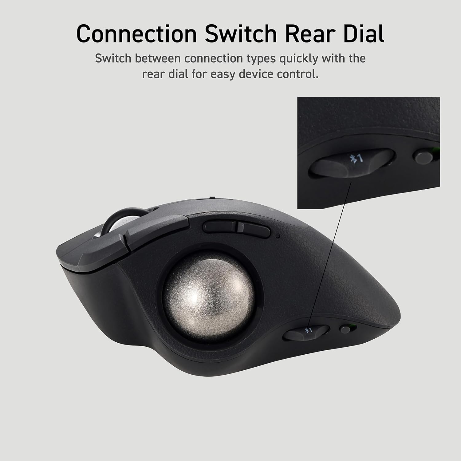ELECOM IST PRO Trackball Mouse, 6 Device Connection, 3 Way Connectivity, Bluetooth 5.3, Wireless 2.4GHz, Wired, 12,000 DPI Sensor, 36mm Ergonomic, 10 Custom Buttons, Silent Click, Swappable Bearings