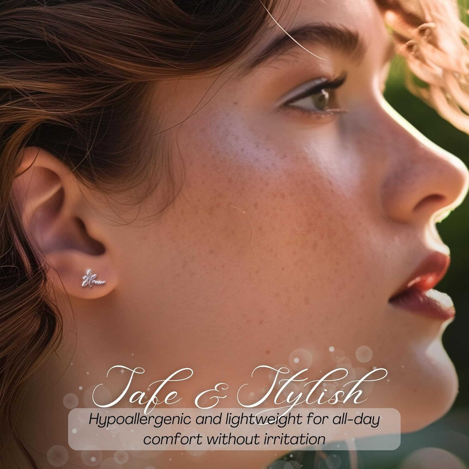 Sterling Silver Ladies Dragonfly Stud Earrings - Gifts for Women 0.31in