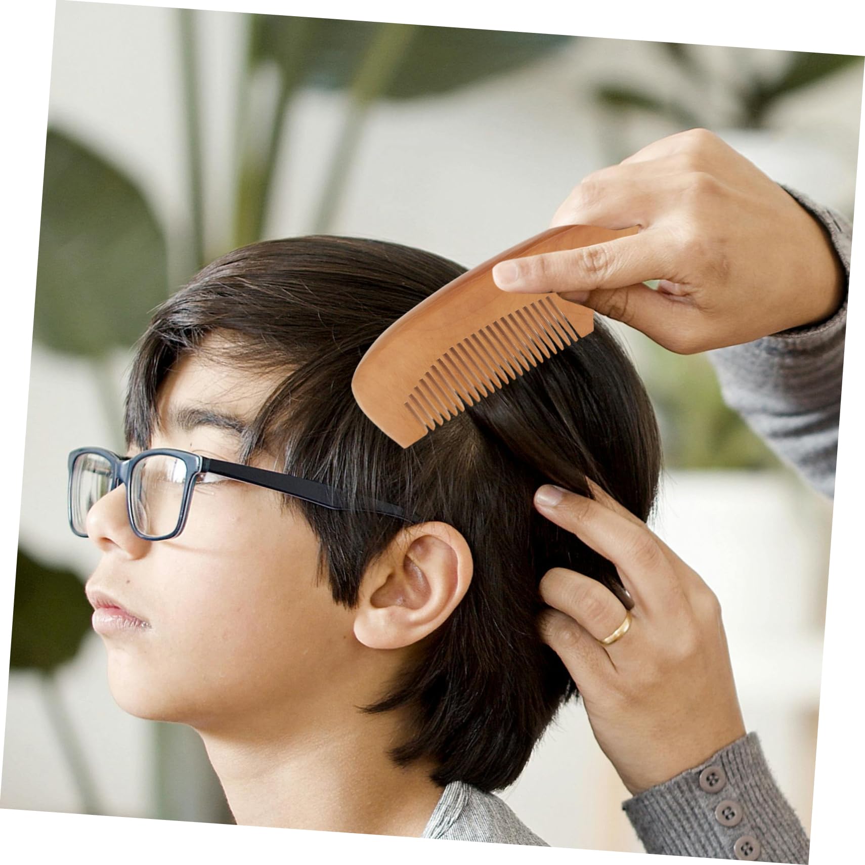 OATIPHO Wooden Comb and Brush Kit Baby Brush Set Shower Brush for Baby Bath Brush Comb Toddler Grooming Kit Wooden Handle Scalp Massage