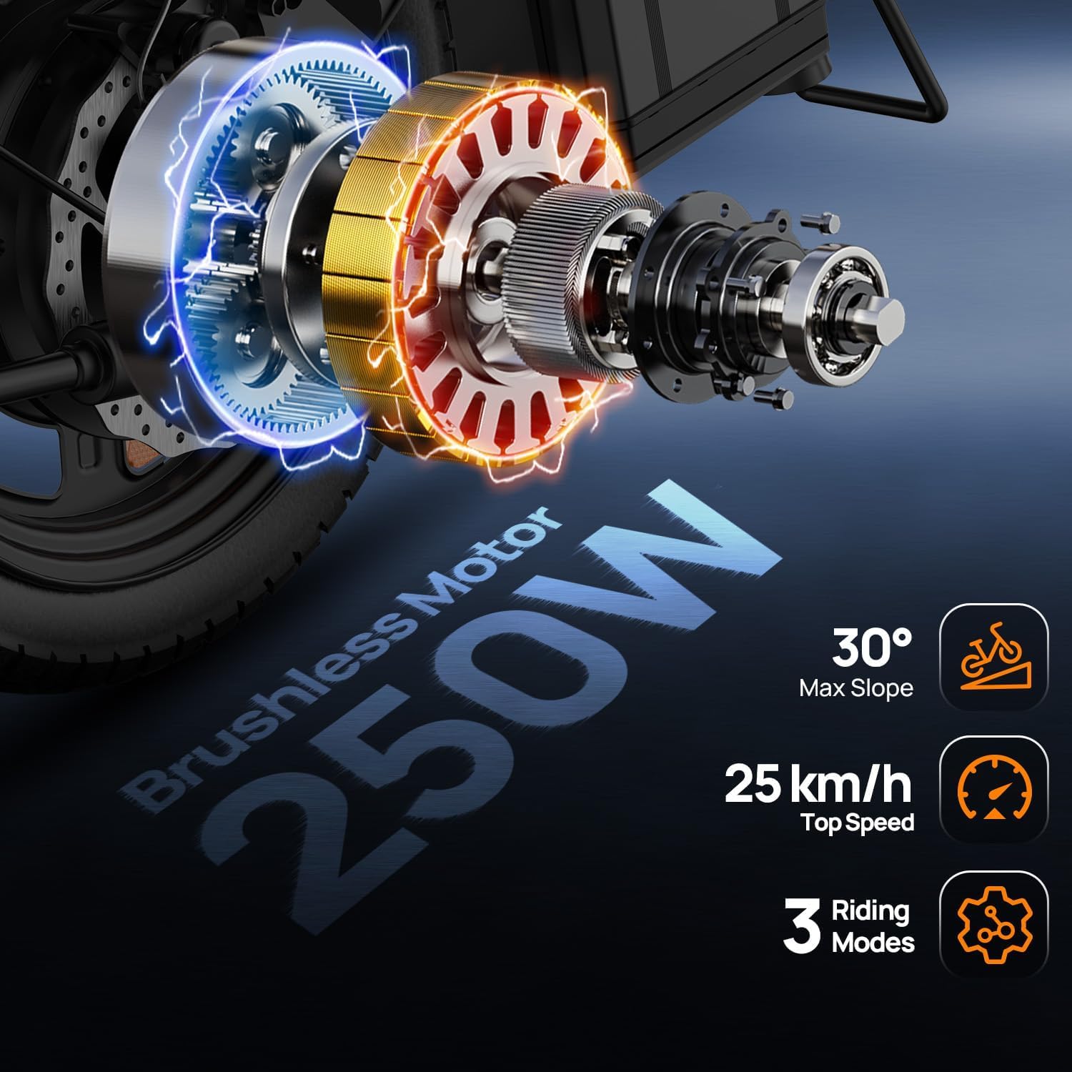 DEEPOWER Bicicletta elettrica pieghevole, 14 bicicletta elettrica, batteria rimovibile 48V 17 DEEPOWER Bicicletta elettrica pieghevole, 14 bicicletta elettrica, batteria rimovibile 48V 17