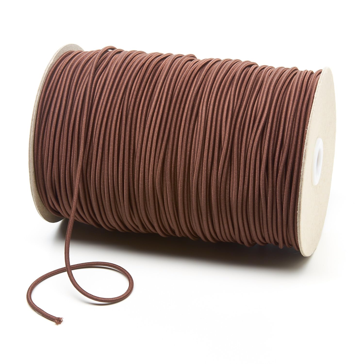 2mm Thin Fine Round Elastic Cord for Sewing DIY, Arts & Crafts, Beading, Haberdashery & Clothing Accessory Premium Quality Made in UK (York Brown, 250 Metres on a Roll)