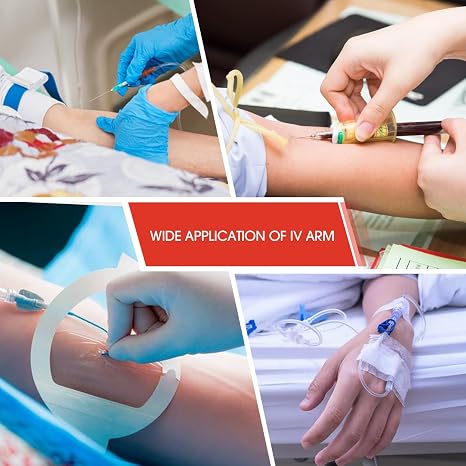 IV Practice Arm, Phlebotomy and Venipuncture Training Kit | Silicone Surface, Simulated Flashback and Catheter Insertion, IV Access, Nursing Skills Labs