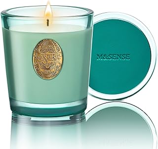 M&SENSE Duftkerze Frische Leinen,260g Duftkerzen im Glas Natürliche Soja-Kerze,55 Stunden Brenndauer,Weihnachten Kerzengeschenke für Frauen & Männer
