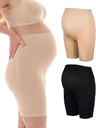 Herzmutter OekoTex100-5500 Maternity Panties - Pregnancy Panty - Anti Friction Thigh - Maternity Underwear - Under Dress - Pregnancy Shorty - Seamless