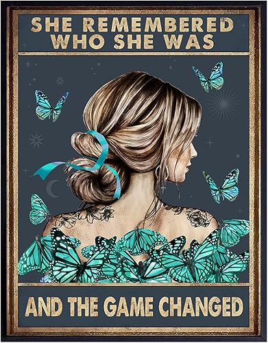 Teal Blue Boho Wall Art 11x14 - Inspirational Quotes for Women - positive affirmation - Motivational Wall Decor - Boho-chic Decoration - She