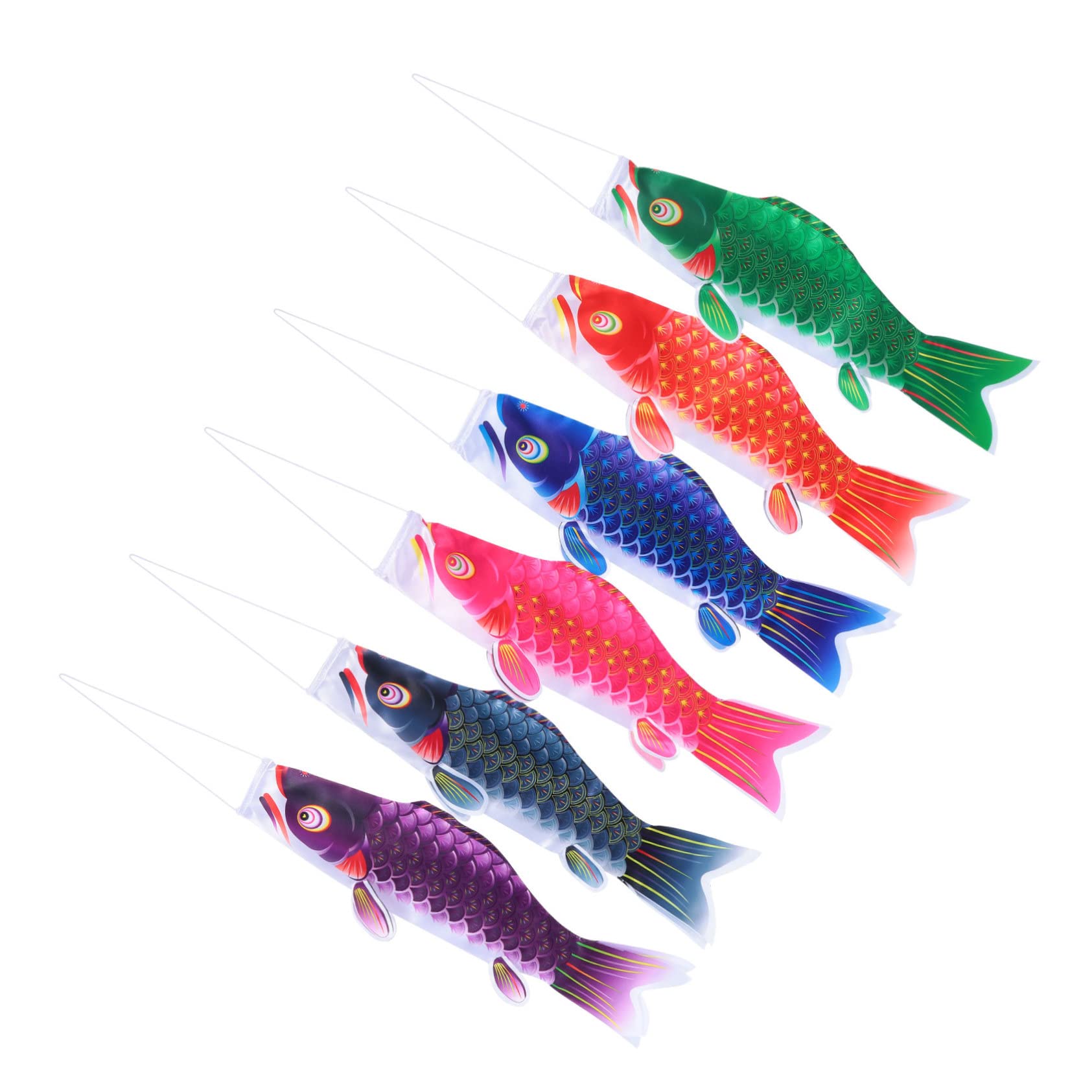 Koinobori colorés drapeaux de carpe japonaise suspendus pour décoration de restaurant lot de 18