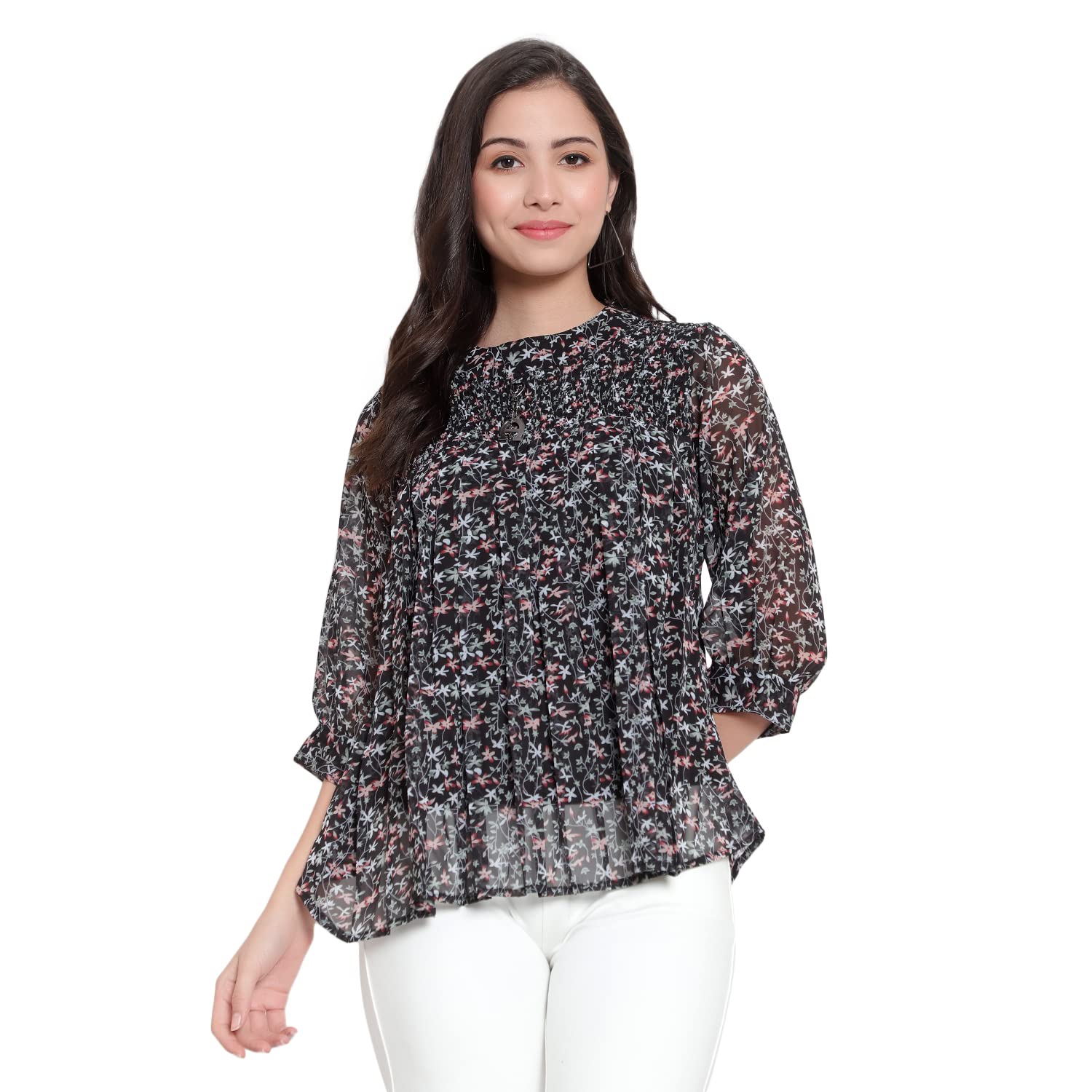Women Black and White Top-image-24