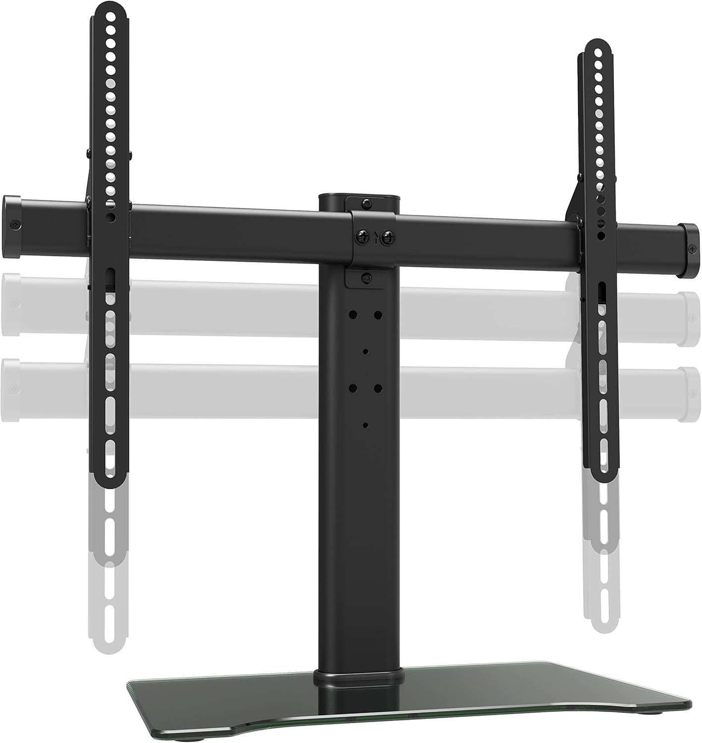 RICOO TV Stand Rack FS305BXL Glass Monitor Mount Universal LED Curved