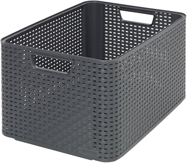 CURVER Style 205852 Storage Box Rattan-Look Size L Second Generation Polypropylene
