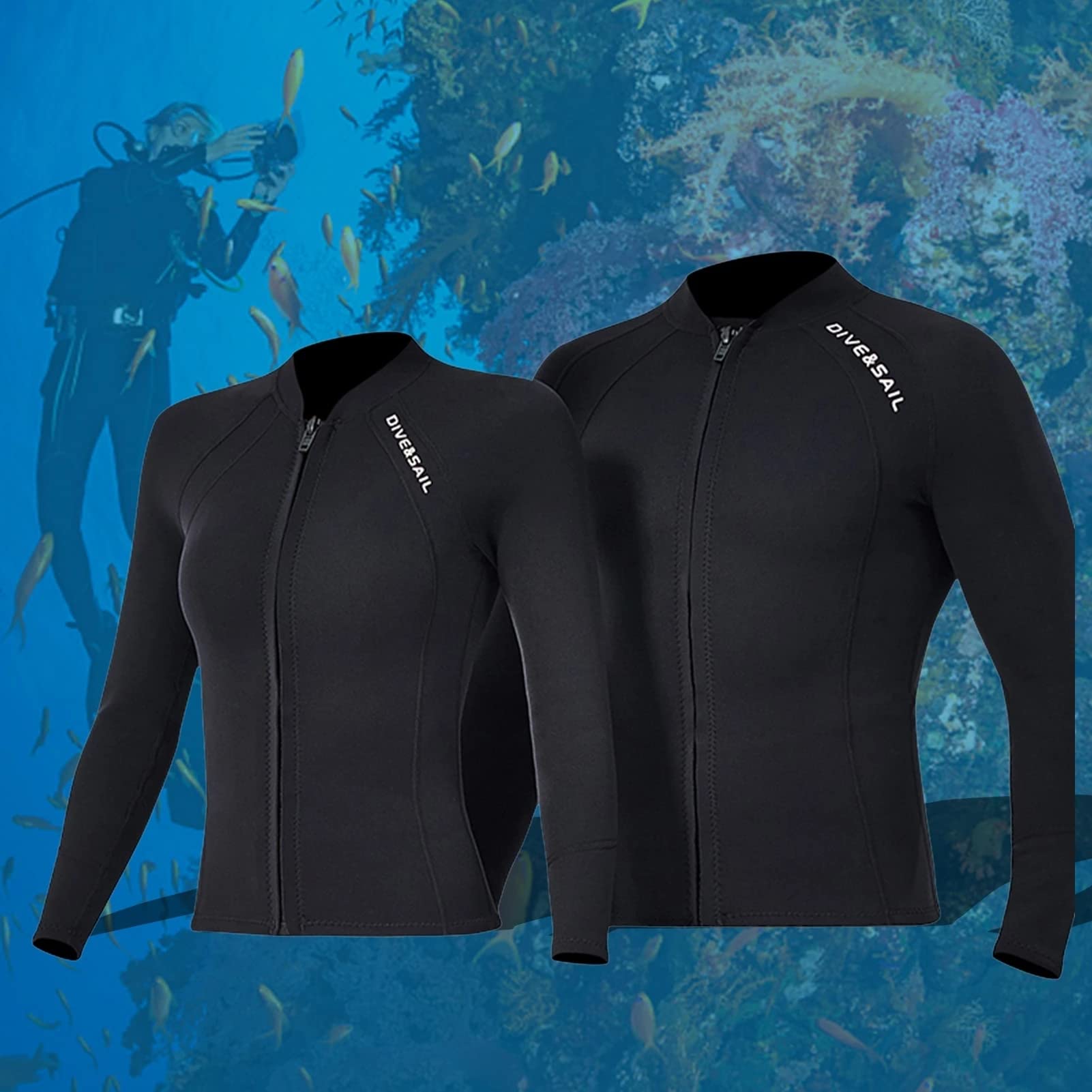 WYYHAA Neoprene Wetsuit Pants for Men Women Scuba Diving Long Sleeve Clothes for Snorkeling Surfing Swimming,Men,L