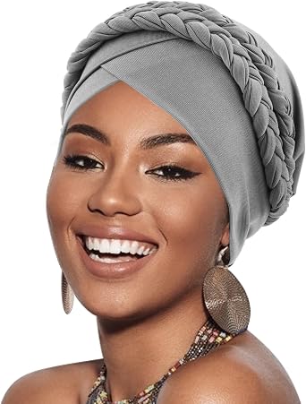 Knotted Head Wraps for Black Women African Turban Hair Cover Beanie