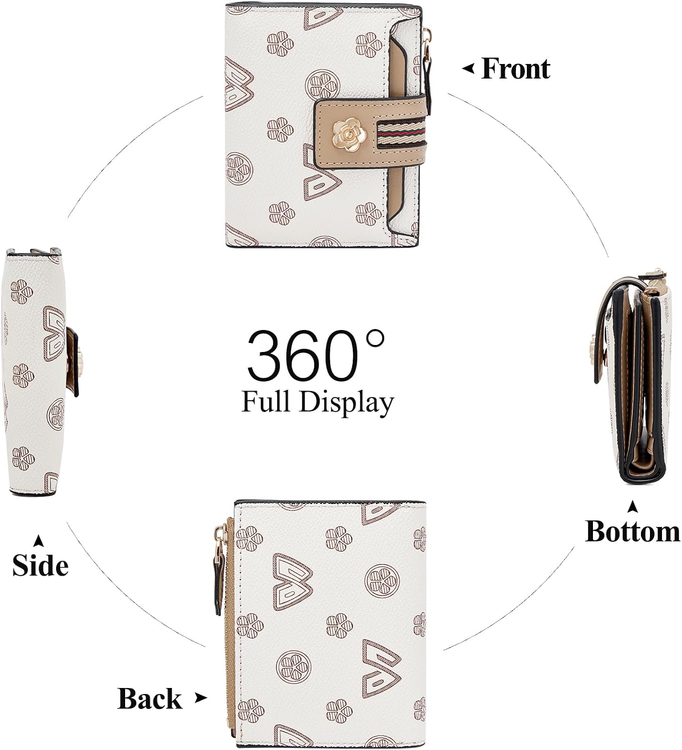FOXLOVER Wallet for Women Small RFID Blocking Bifold Credit Card Holder image 5