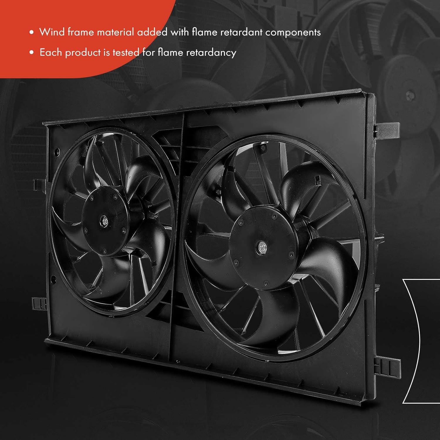 A-Premium Engine Radiator Cooling Fan Assembly Compatible with Select Jeep & Chrysler & Dodge Models - Compass/Patriot 2007-2017, 200 2011-2014, Sebring 2007-2010, Avenger 2008-2014, Caliber 2007-2012