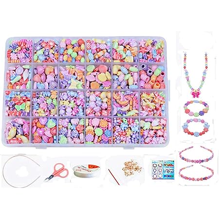 Amazon Vytung ビーズ Diy アクセサリー ブレスレット ビーズおもちゃ 24種類 収納ケース付き 3号色 ブレスレット おもちゃ