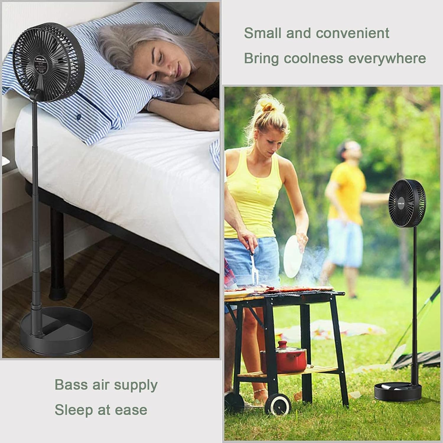 Remote Control Retractable Desktop Fan,Ultra Powerful Portable Vertical Fan Chargeable 3 Speeds Air Circulating Fan for Bedroom Kitchen Camping(Black)