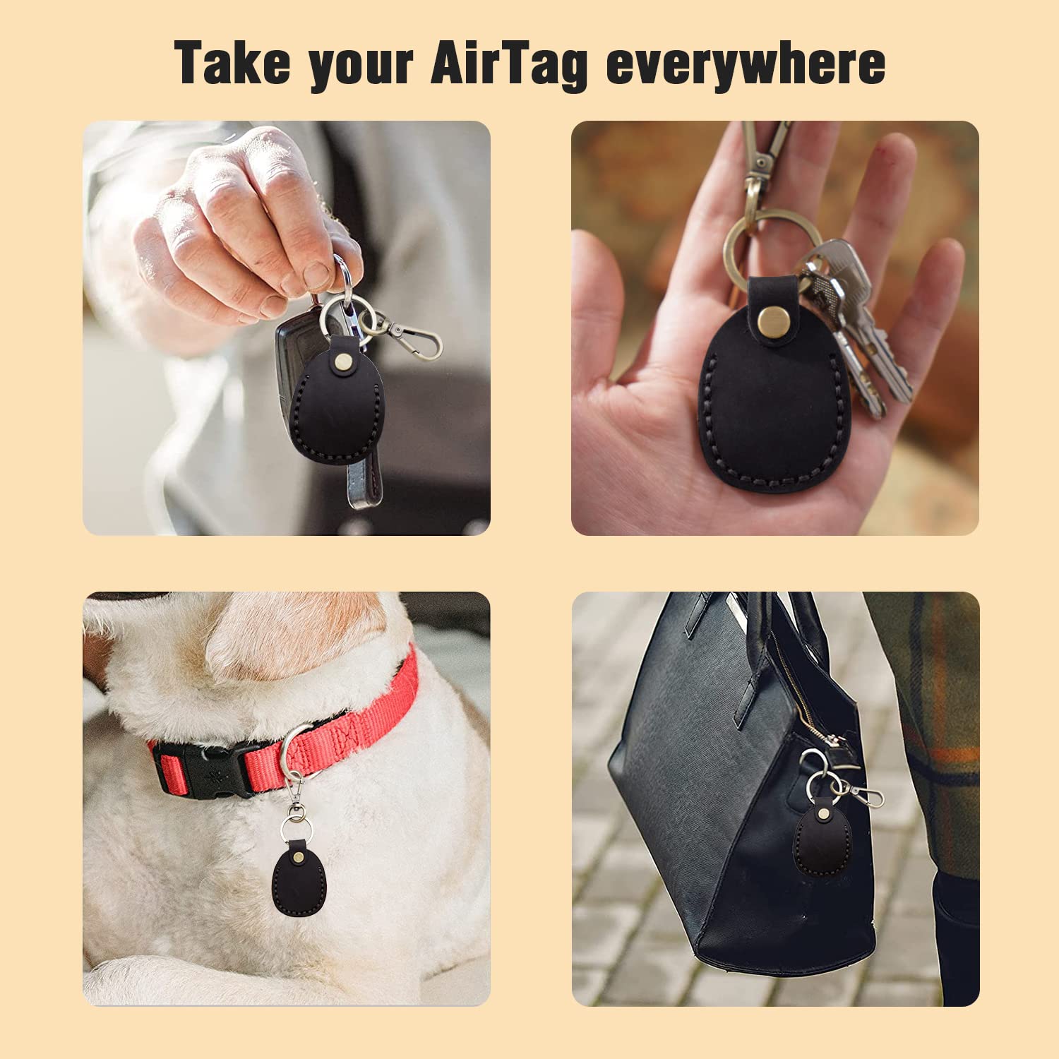 Portachiavi In Pelle Bugatti Sina – Beige – Con 2 Portachiavi E Tasche – Fatto A Mano - 3