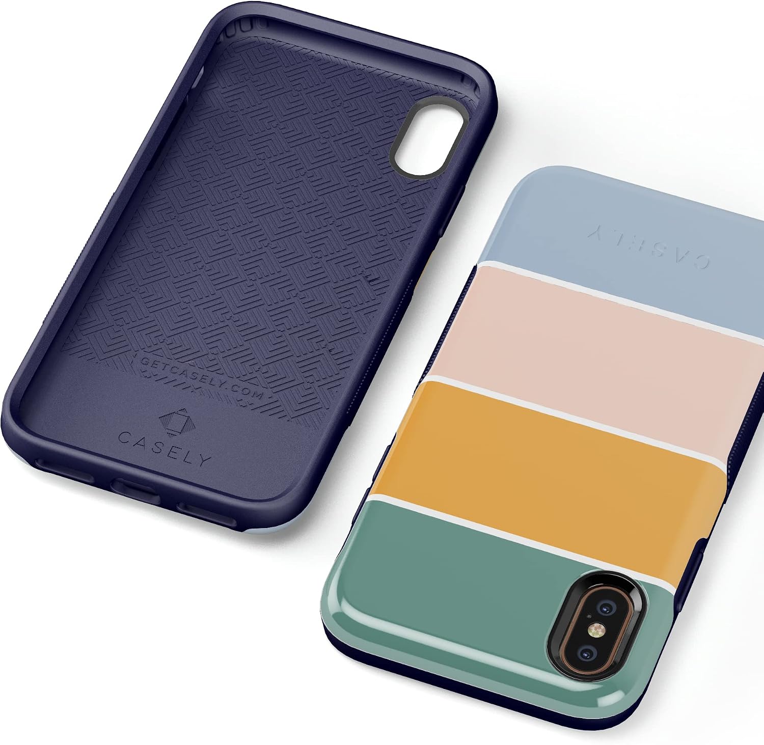 Casely iPhone Xs Max Case | Paint The Town | Colorblock Stripes | Bold Protective Design