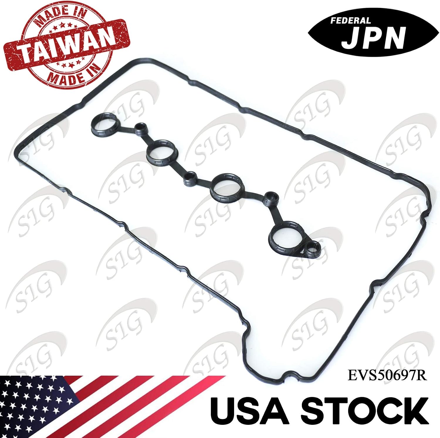 Engine Valve Cover Gasket Compatible with Hyundai & Kia Model Sonata & Magentis & Optima & Rondo with Engine Base 2.4L L4 (Replacement# VS50697R, 151076501) - EVS50697R