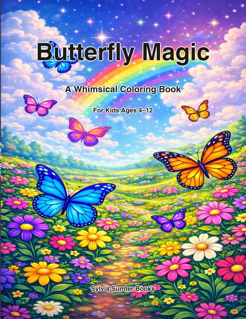 “Butterfly Magic: A Whimsical Coloring Book for Kids Ages 4–12”: ButterflyMagic_FinalCover