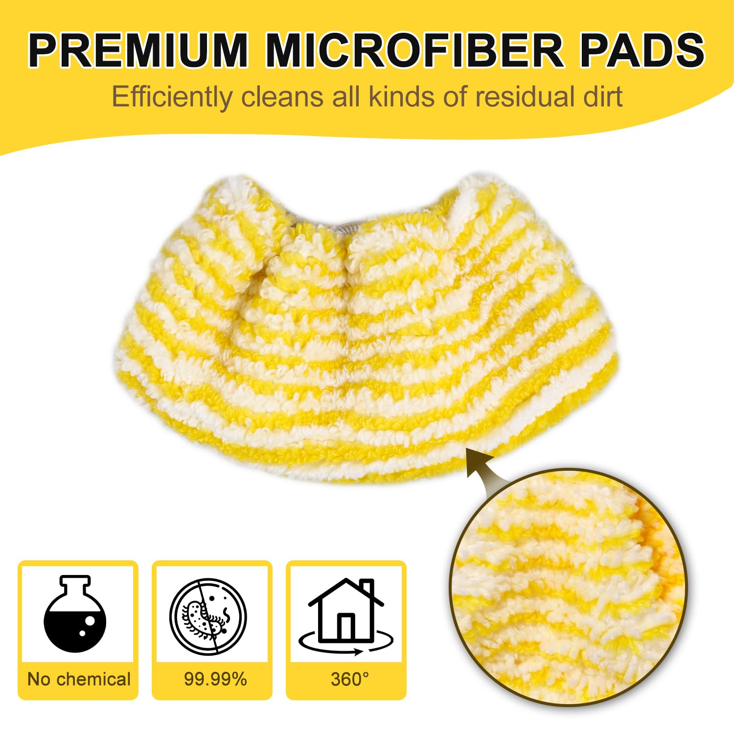 Zestaw 8 ściereczek parowych z mikrofibry, do myjki parowej Kärcher EasyFix SC1, SC2, SC3, SC4, SC5, Kärcher (8 x zapasowe ściereczki do ręcznej myjki parowej)